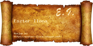 Eszter Ilona névjegykártya